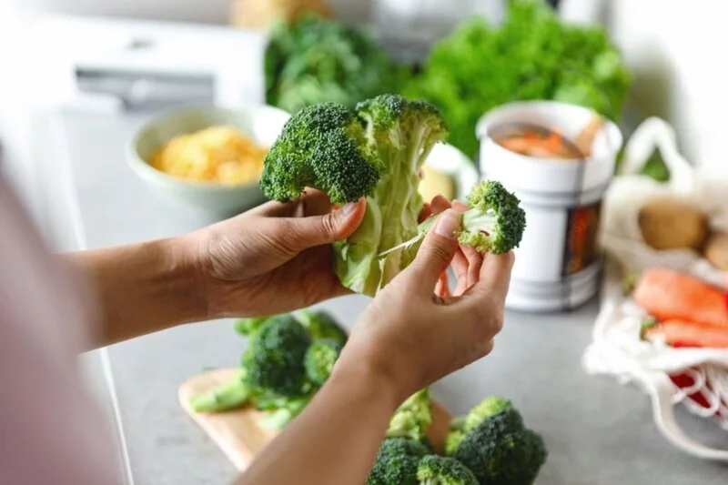 Peeling Broccoli