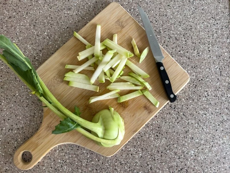 Sliced Kohlrabi Cabbage