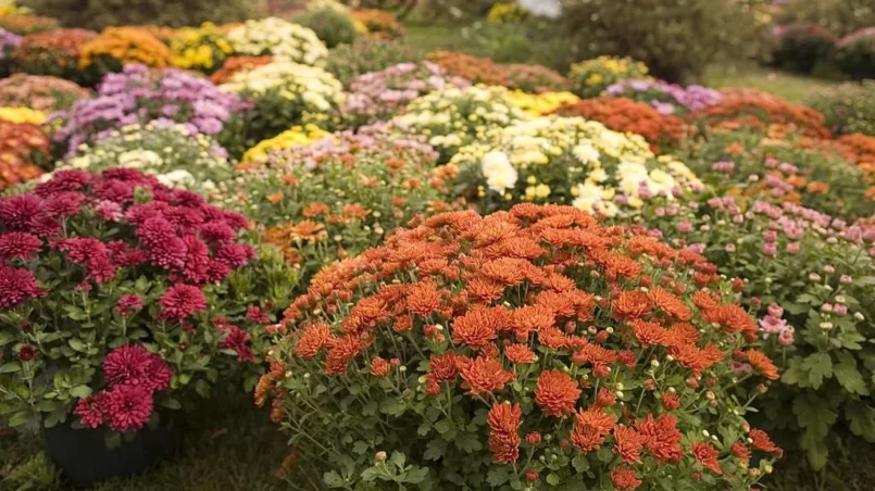 Garden of mums