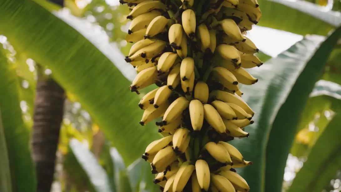 Banana plant with fruits