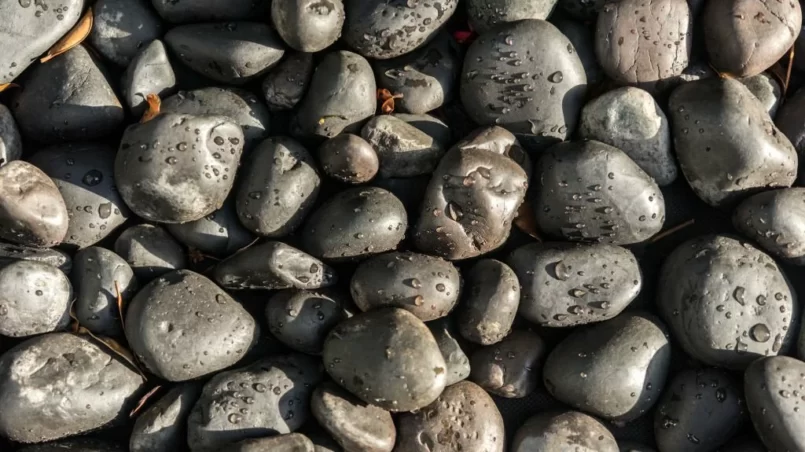 Black pebble stones