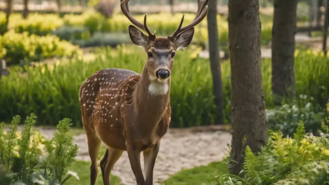 Deer in garden