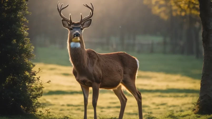 Deer in garden