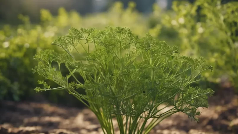 Dill plant in garden