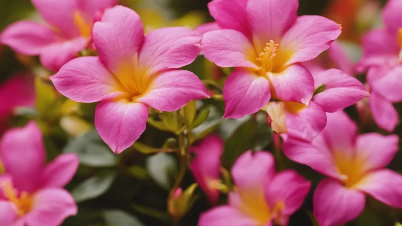 Dipladenia flowers