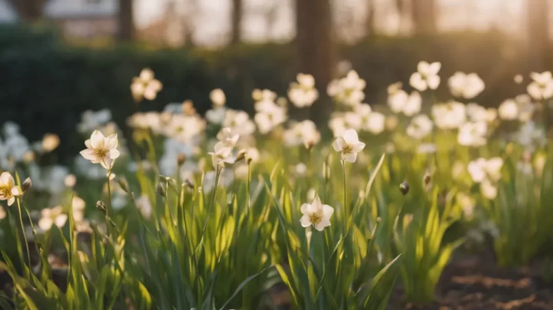 Early spring in garden