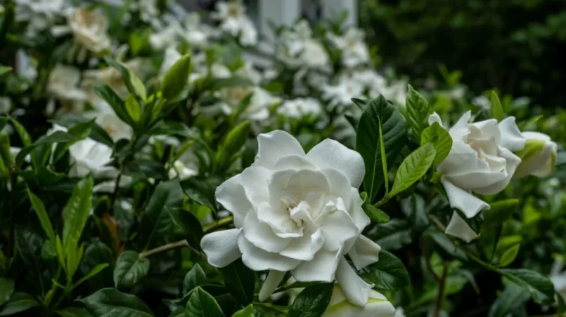 Gardenia Blossom on bush