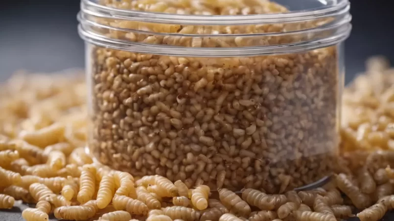 Maggots in sealed container