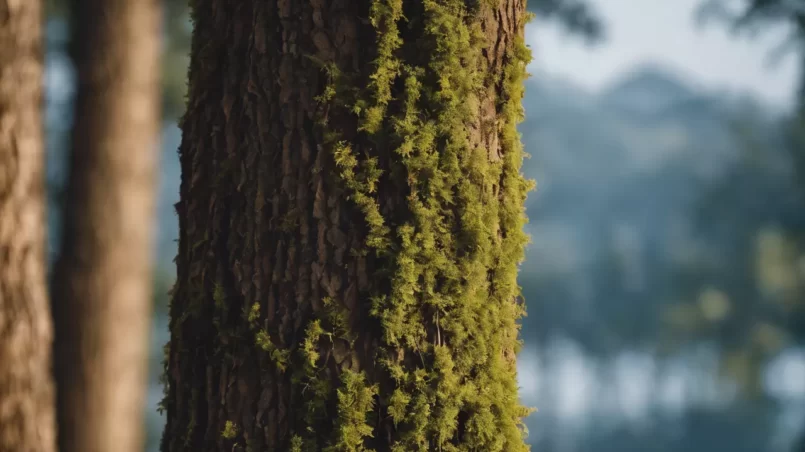 Moss on tree bark