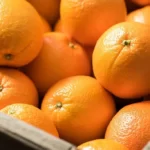 Navel Oranges in a Wooden Crate