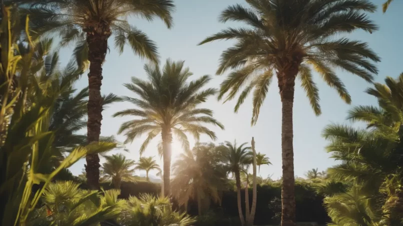 Palm tree in the garden