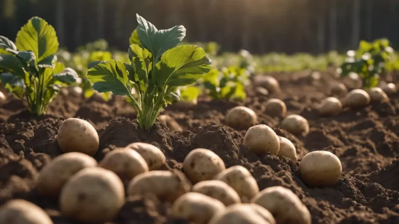 Planting potatoes