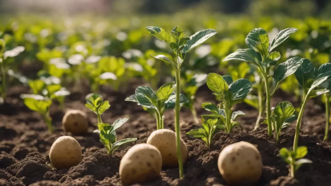 Potatoes and plants