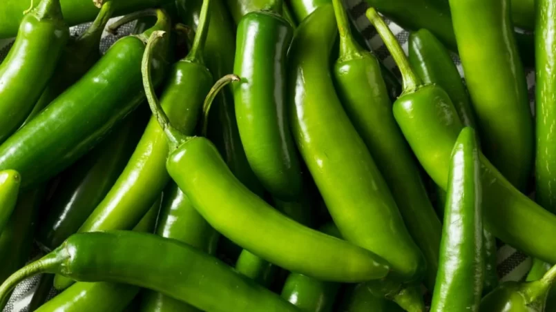 Raw Green Organic Serrano Peppers