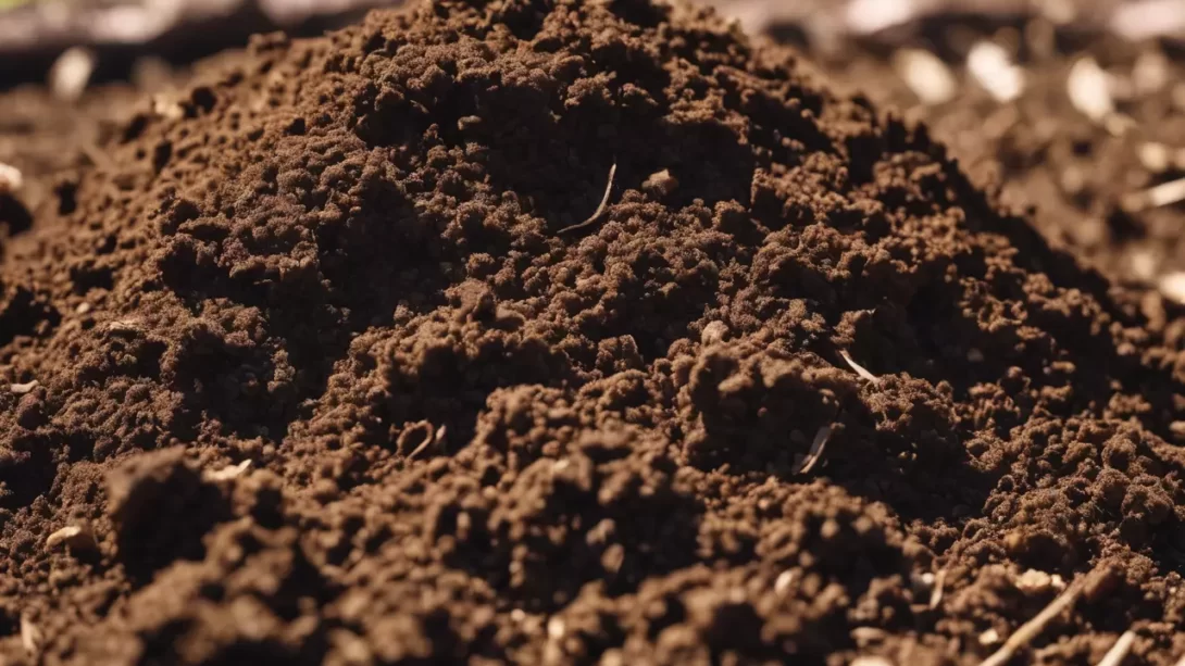 Soil in garden fertilized horse manure