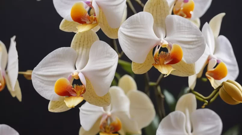 White orchid flowers