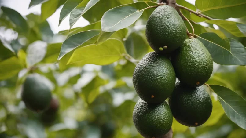 avocados on tree