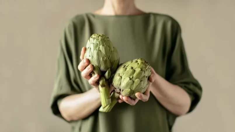 fresh ripe artichokes