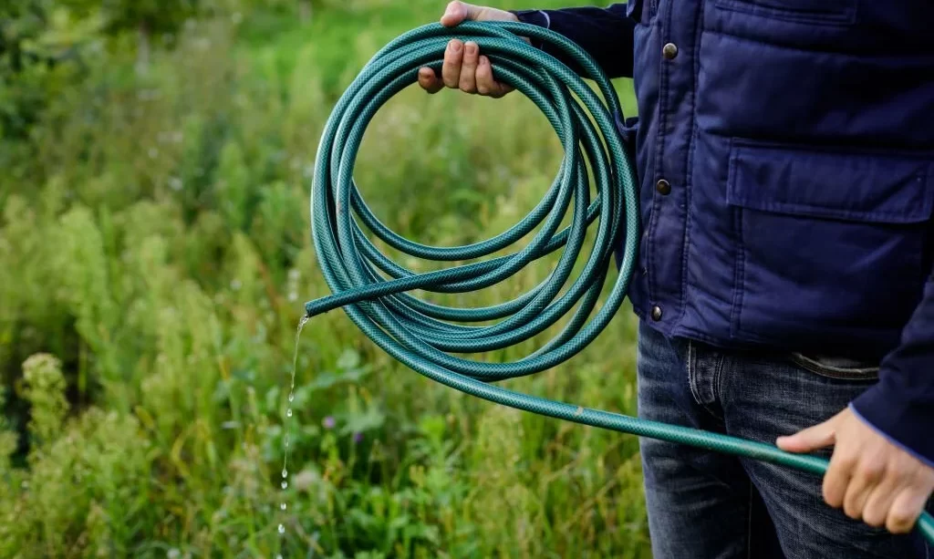 green garden hose