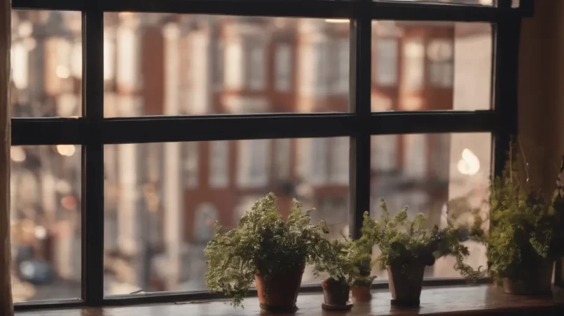 Decorated Bay Window Ledge