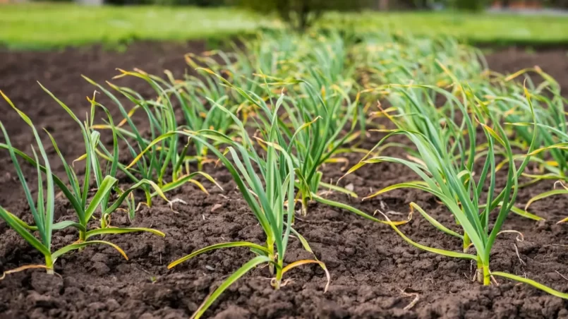 Garlic bed