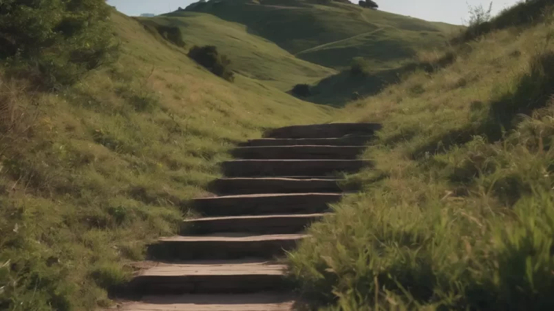 Steps Into a Hill