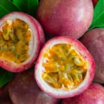 fresh cut of passion fruit