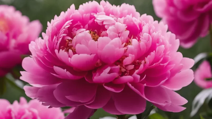 pink peonies