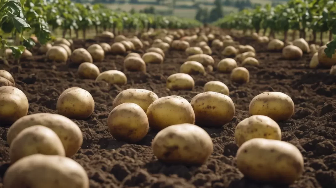 potatoes in potato field