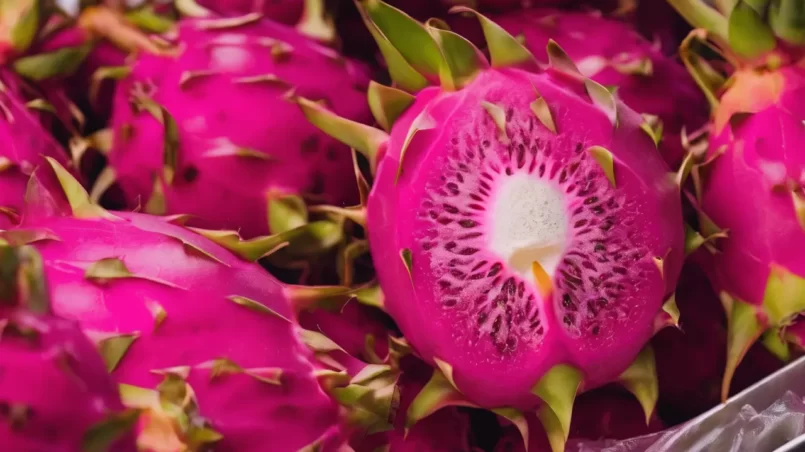 preparing dragon fruit for freezing