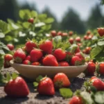 strawberries in garden