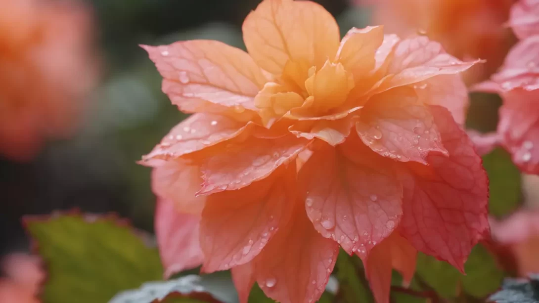 weeping begonia blossom