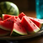 A plate of fresh watermelon