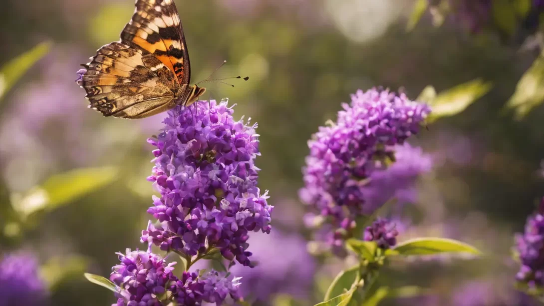 Butterfly Bush with butterfly
