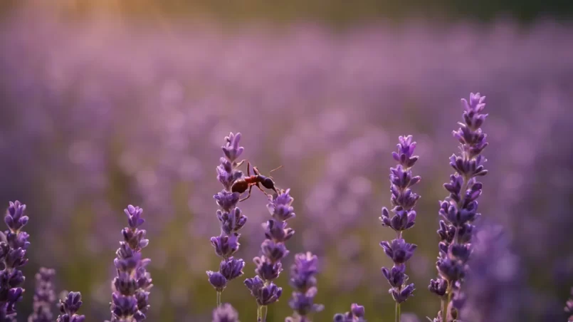 Lavender and ant