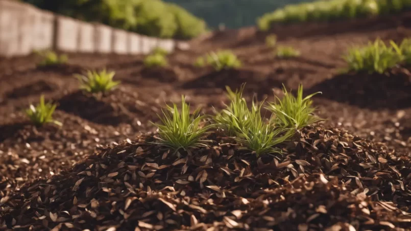 Mulch on a Slope