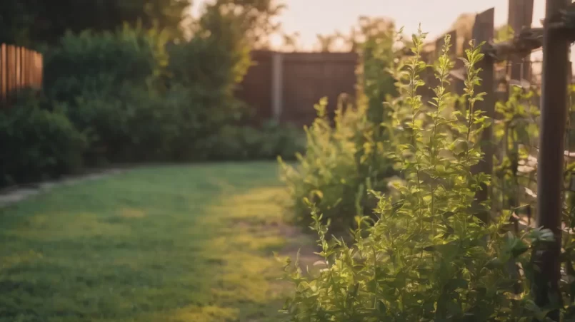 Plants along fence line