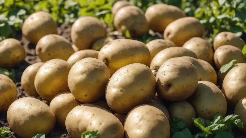 Potatoes in field