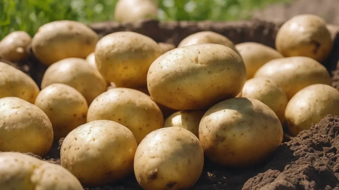 Potatoes in garden