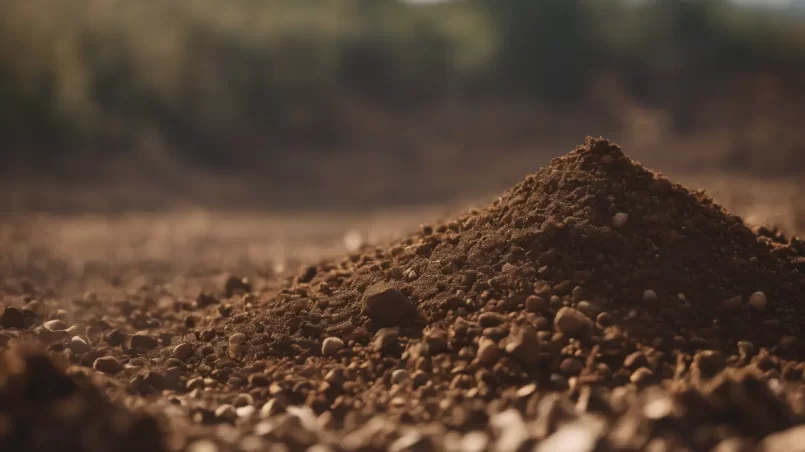 Preparing soil for planting flowers