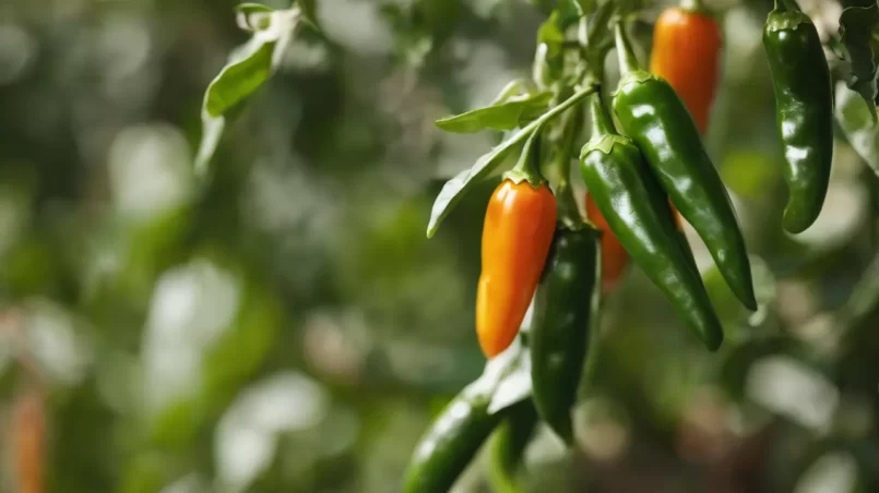 Serrano Peppers Ready to Pick