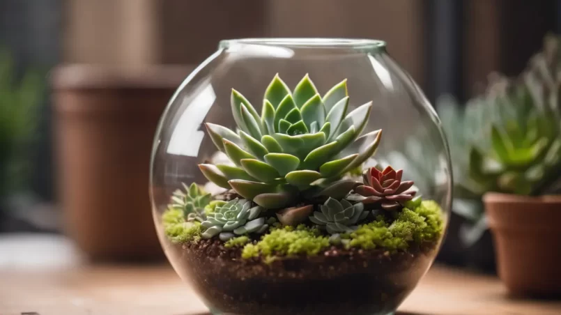 Succulent terrarium