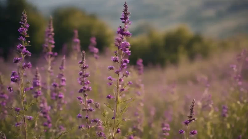 Tall Weeds With Purple Flowers