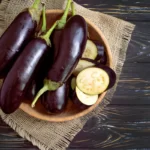 Whole eggplant with seeds