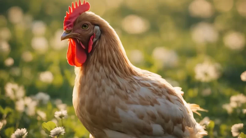 chicken and clovers