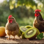 chickens and kiwi fruit