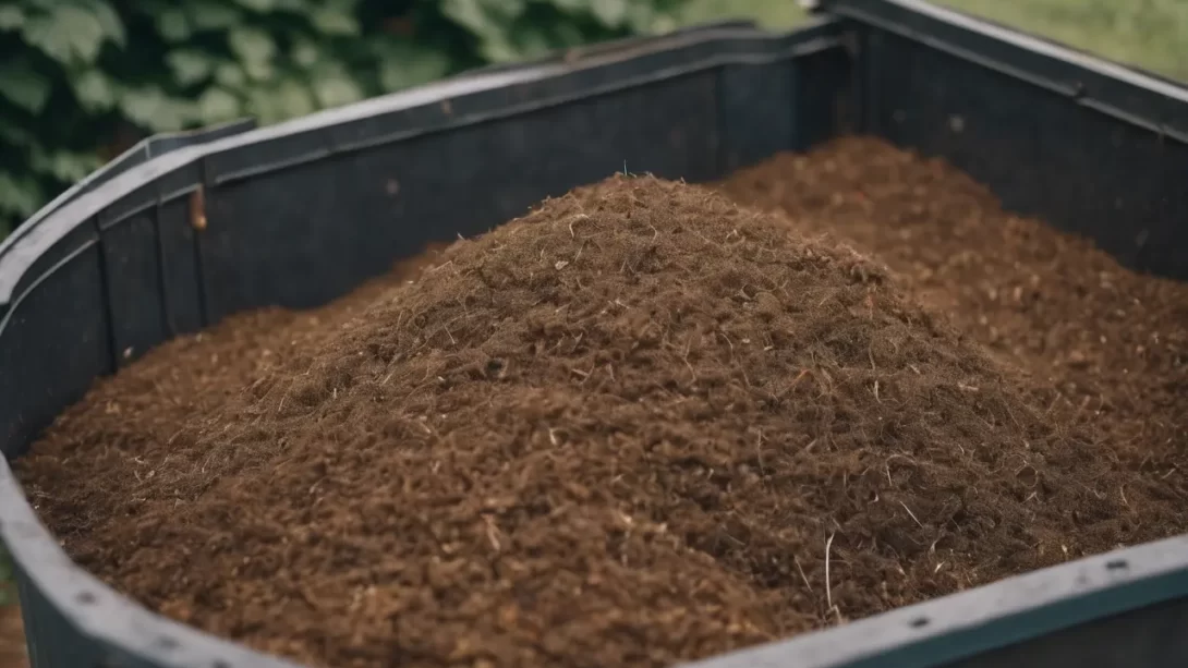 Compost bin with hair