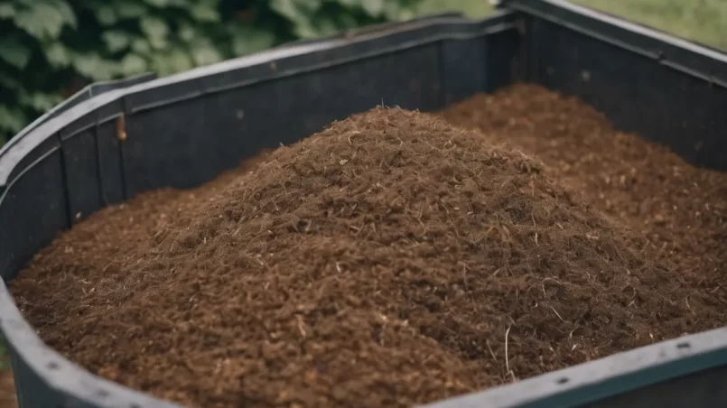 Compost bin with hair