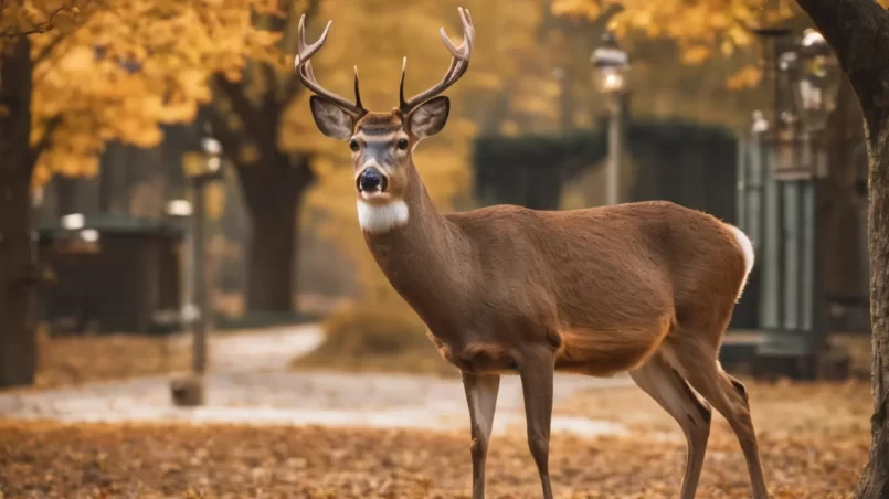 deer in autumn