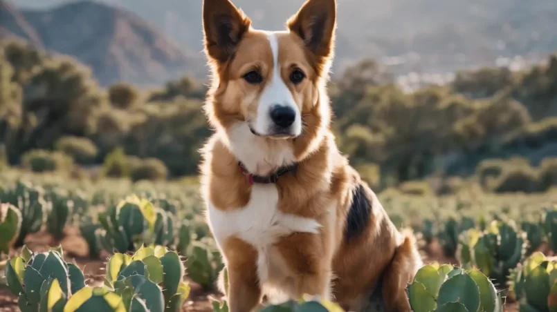 dog and nopales